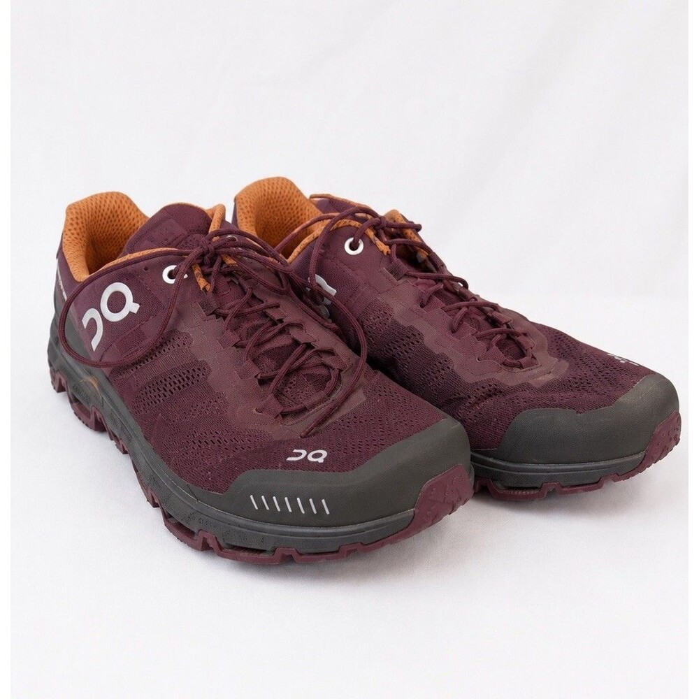 On Cloud Cloudventure Running Shoes Women 11 Burgundy Orange Trail Sneakers